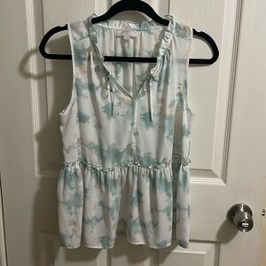 Loft outlet sleeveless delicate floral blouse
